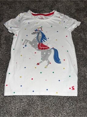 Joules made for mischief girls horse tee 11y